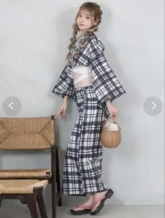 Tika 浴衣 モノトーンチェック レトロ ワンピース - メルカリ