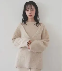 LIAN アンサンブル風Ｖネックニットプルオーバー