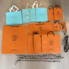 HERMES TIFFANY エルメス　ティファニー　ショップ袋　紙袋　セット