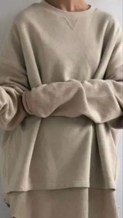 トレーナー/スウェット TODAYFUL  Layered Wide Sweat TODAYFUL トレーナー スウェット Halfsleeve Sweat Pullover