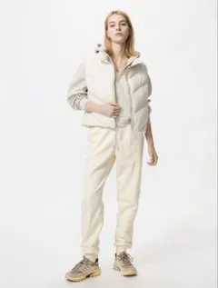 ヒートテックボアスウェットパンツ/丈長め　オフホワイト　Mサイズ