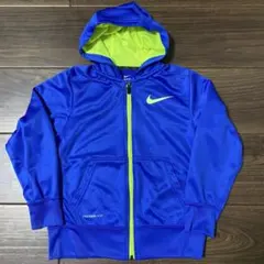 ナイキ THERMA-FIT ジップパーカー 130 キッズ S ブルー 青