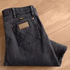 Wrangler ブラックジーンズ/後染デニム/黒/古着/実寸W38L29