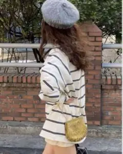 samoyed Raglan Border T-shirt (Ivory)