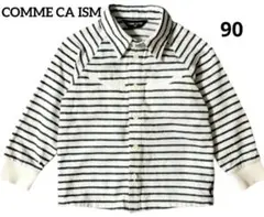 COMME CA ISM 長袖シャツ ボーダー 90サイズ