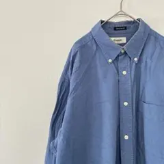 オールドネイビー【XL】長袖シャツ ボタンダウン 無地 ビッグサイズ 青 綿のサムネイル