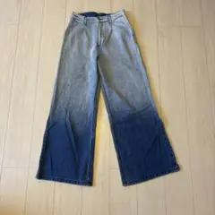 グラデーション ワイドレッグデニムパンツのサムネイル