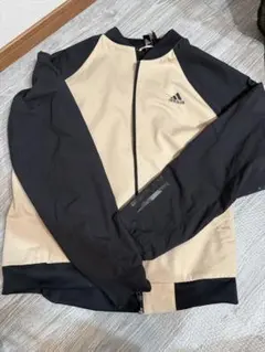 adidas ジップアップジャケット ベージュ/ブラック