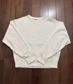 ユニクロC スムースコットンクルーネックセーター オフホワイト M