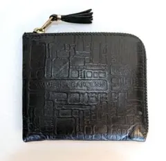 コムデギャルソン ポルカドット エンボス 財布 L字 ラウンドファスナー コムデギャルソン ポルカドットエンボス 薄型 L字ラウンドファスナー