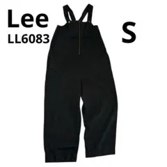 Lee フロントジップ ワイドサロペット Sサイズ BK デニム オーバーオール