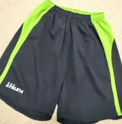 ATHLETA ハーフパンツ 黒/緑 Café do Brasil ロゴ