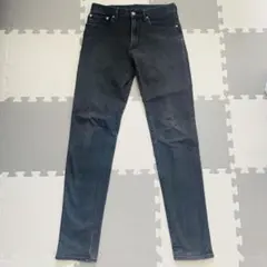 【GU】ブラック スキニーデニム 5ポケット 黒パンツ