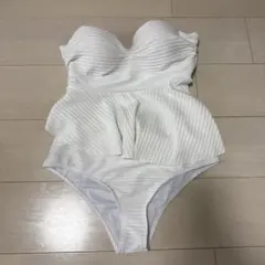ホワイト ペプラム ビキニ セパレート水着のサムネイル