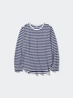 UNIQLO ソフトコットンボーダーラウンドヘムT
