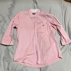 BURBERRY BLACK LABEL ピンクシャツ