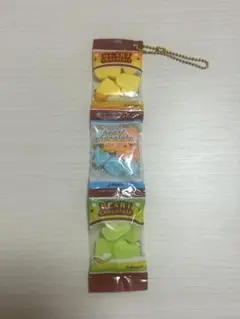 3連お菓子マスコット ハート ガチャガチャ