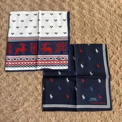 《新品未使用❗️画像確認有❗️》PoloRalphLauren ハンカチ 2点セット