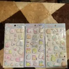 すみっコぐらし　もっと！ふにふにシール　ラインストーン付き　3枚セット