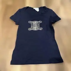 CELINE トリオンフ　Tシャツ Sサイズ　ネイビーのサムネイル