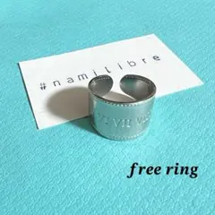 シルバーリング 銀 アトラス ワイド ローマ数字 スクリプト 幅広 韓国 指輪①