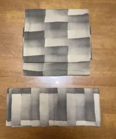 作り帯　二重太鼓　付け帯　二部式　着物帯　ハンドメイド　ワンタッチ　茶色のサムネイル