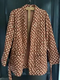 ノーカラーキルティングジャケット