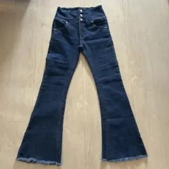 ハイウエストブーツカットデニム