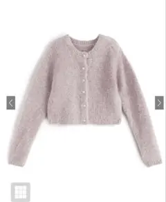 GRL　ウール混モへヤタッチショート丈ニットカーディガン　an1232　ピンク