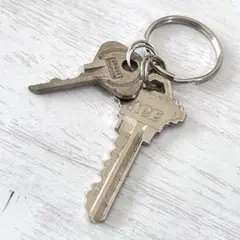 us015 アメリカ ヴィンテージキー 2本、キーリングセット キーホルダー