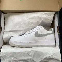 Nike Air Force 1 ホワイト/シルバー サイズ : 22.5cm