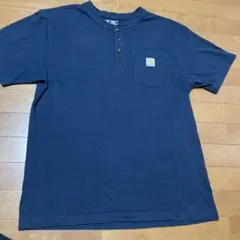 Carhartt ネイビー ヘンリーネック Tシャツ