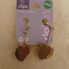 ゴールド ハート型 イヤリング