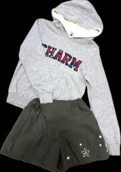 ALGY PINK LATTEパーカー&スカートセットアップ