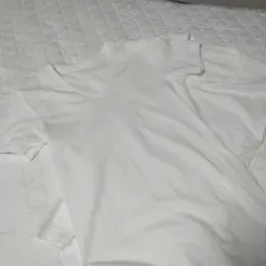 MUJI 脇に縫い目のないオーガニックコットンVネック半袖Tシャツ 白 2枚組