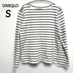 ユニクロ ボーダーボートネックT（長袖）Sサイズ 綿100%