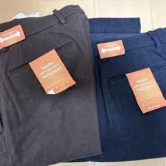 グローバルワーク ウォームモーショントラウザー 2本セット