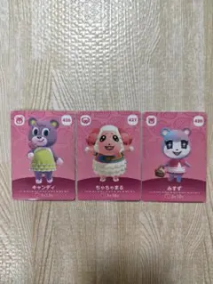 どうぶつの森　amiiboカード　ちゃちゃまる　みすず　キャンディ