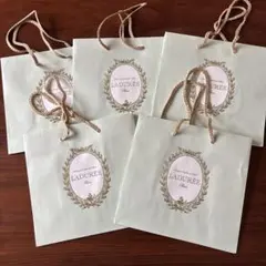 未使用　LADUREE ショッパー　同柄5枚まとめて