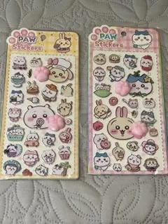 海外製ちいかわシール　ぷにぷに肉球2シートセット