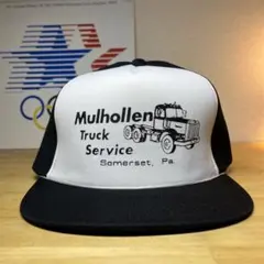 80s-90sデッドストックMulhollenヴィンテージキャップ US企業ロゴ