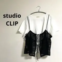 studio CLIP レースキャミ　ビスチェ　セット　新品　タグ付き　ブラックのサムネイル