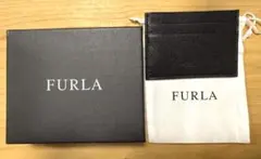 FURLA ブラック レザー カードケース