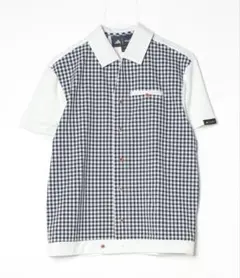 MALBON ギンガムチェック フルオープンシャツのサムネイル