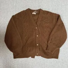 新品axes femme ブラウン ケーブルニットカーディガン