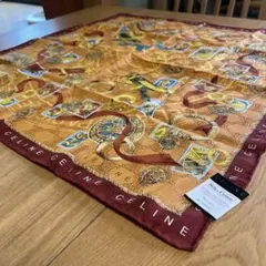 CELINE シルクコットン スカーフ 58cm