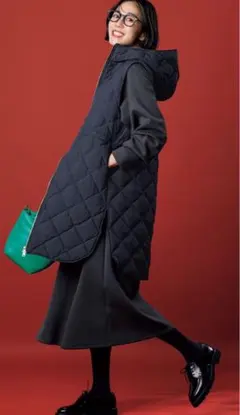 【TAION×UNFILO 】フード付きジレ　ブラック　　　Sサイズ