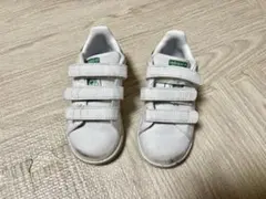 adidas Stan Smithベルクロシューズ ホワイト/グリーン 14.0