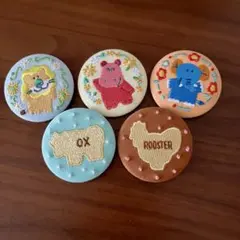 一番くじ たべっ子どうぶつ夢いっぱいコレクション E賞 刺繍缶バッジ まとめ売り