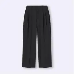UNIQLO ユニクロ　タックワイドパンツ　ブラック　L